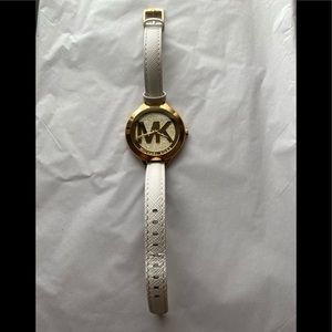 Michael Kors white and gold watch